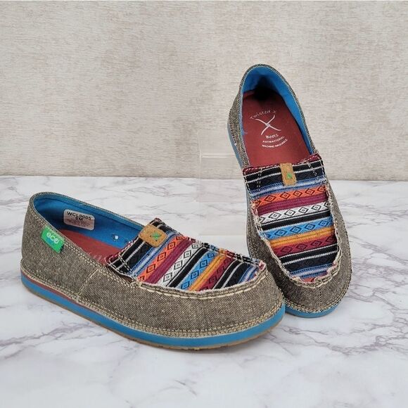 Twisted X Women's Serape Driving Moccasin Slip On Shoes Moc Toe Size 6 - Picture 1 of 8